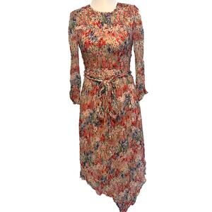 Shoshanna smocked floral dress
